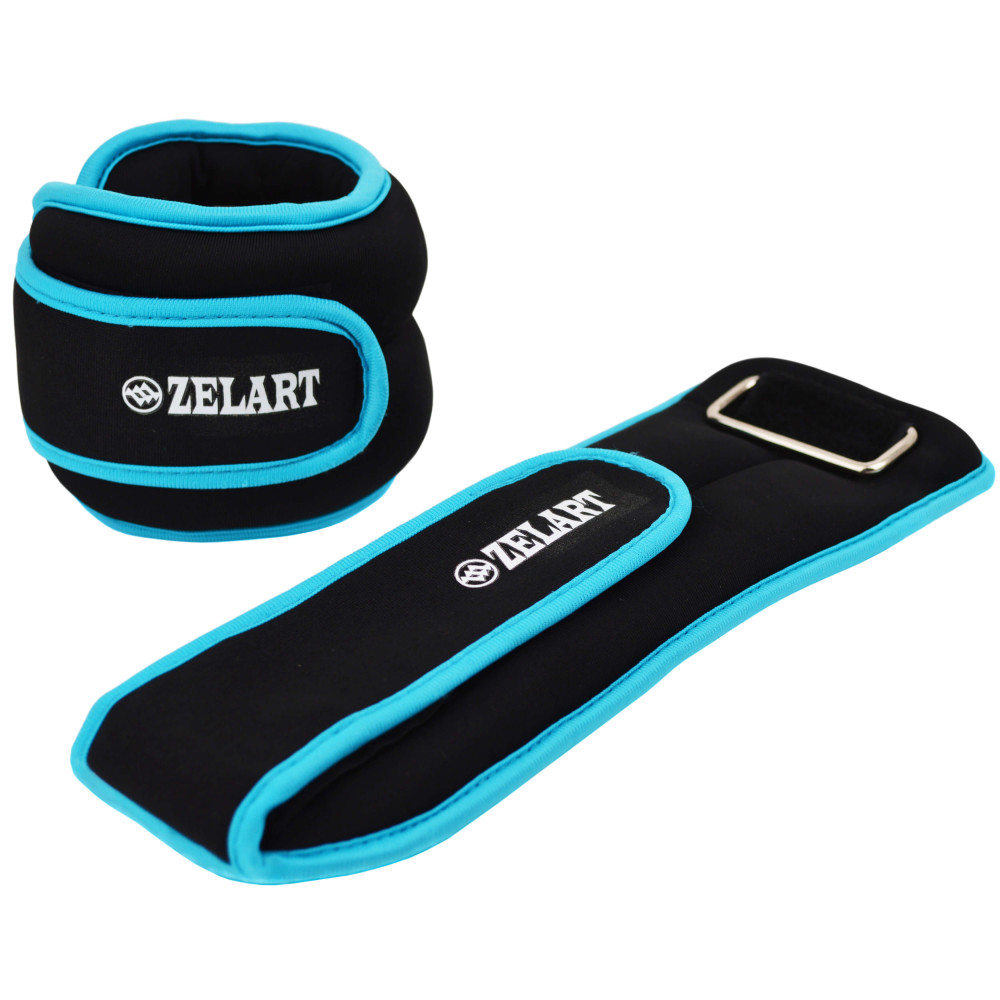 Утяжелители для ног и рук U-Power Zelart 2 х 1 кг (Black-Blue)