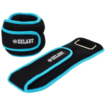 Утяжелители для ног и рук U-Power Zelart 2 х 1 кг (Black-Blue)